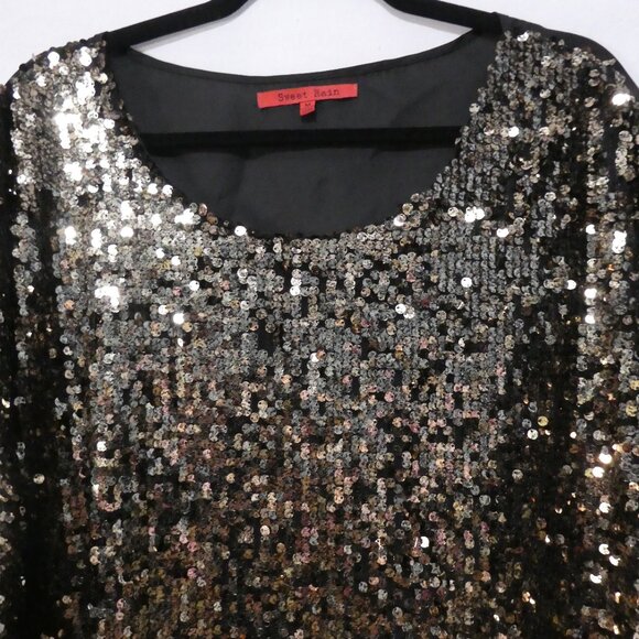SWEET RAIN | medium | Glamorous Sequin Statement Top | NWOT - Picture 4 of 16